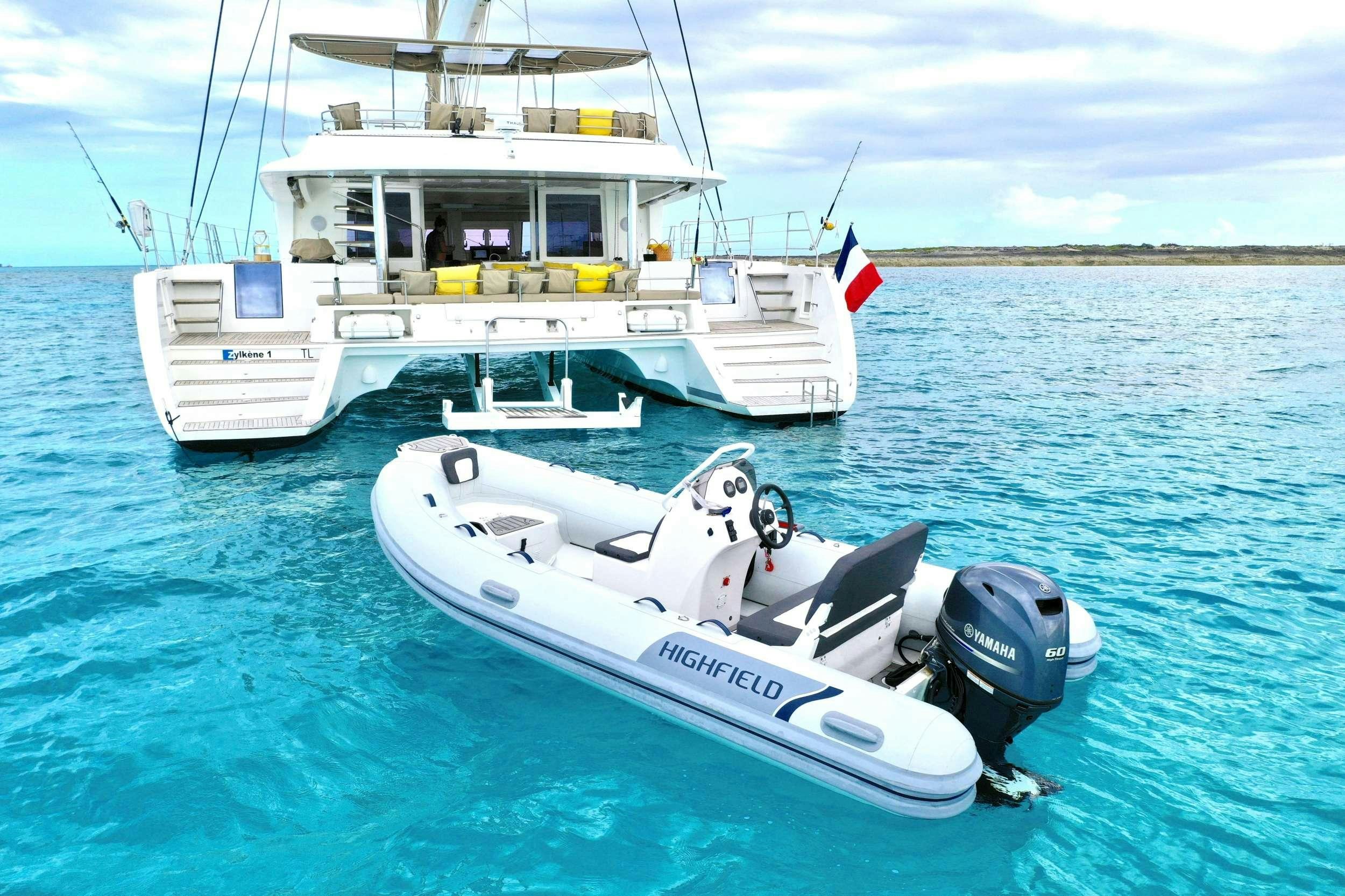 a boat on the water aboard ZYLKENE 1 Yacht for Charter