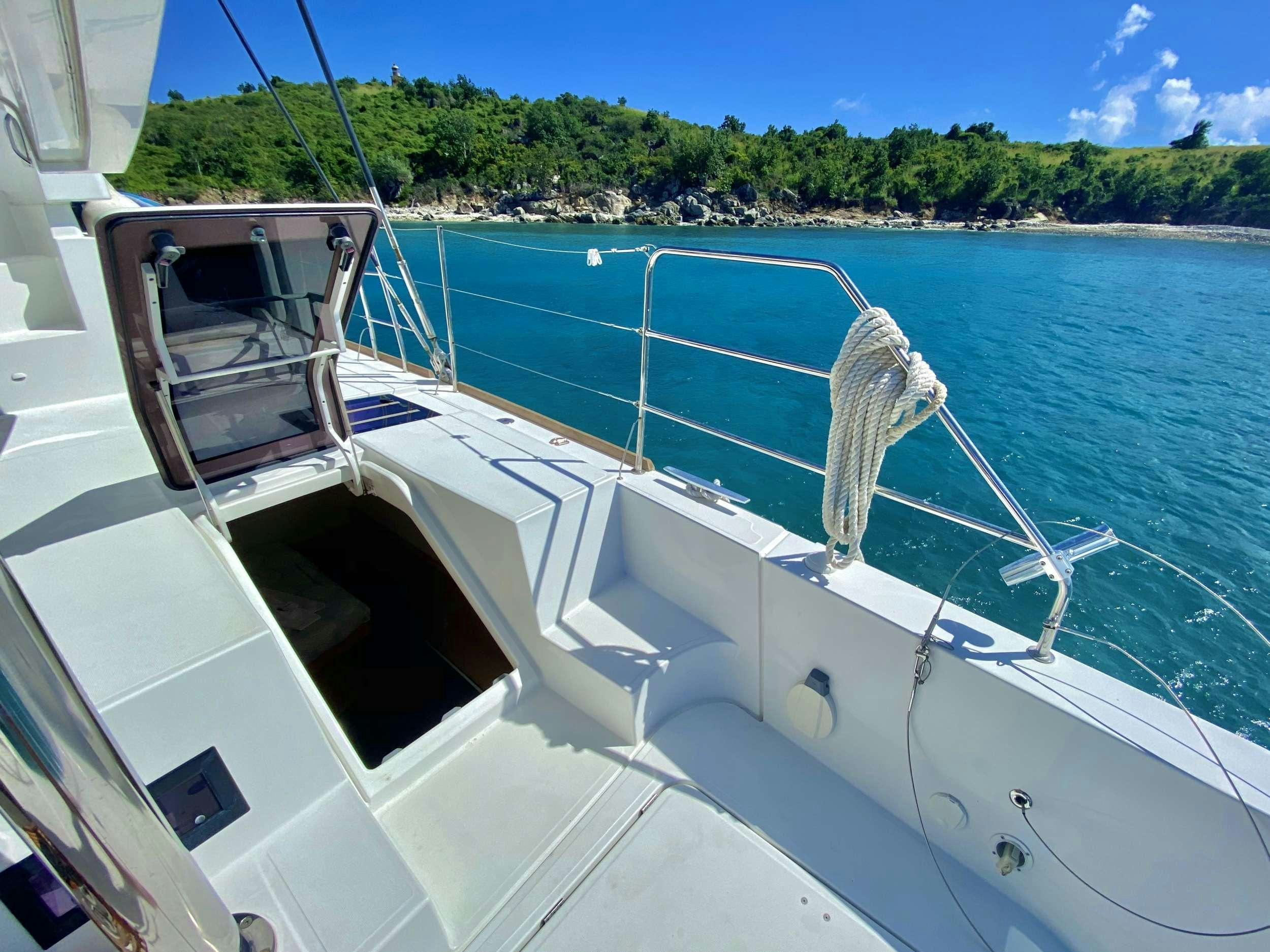 a fish on a boat aboard RUMBA Yacht for Charter