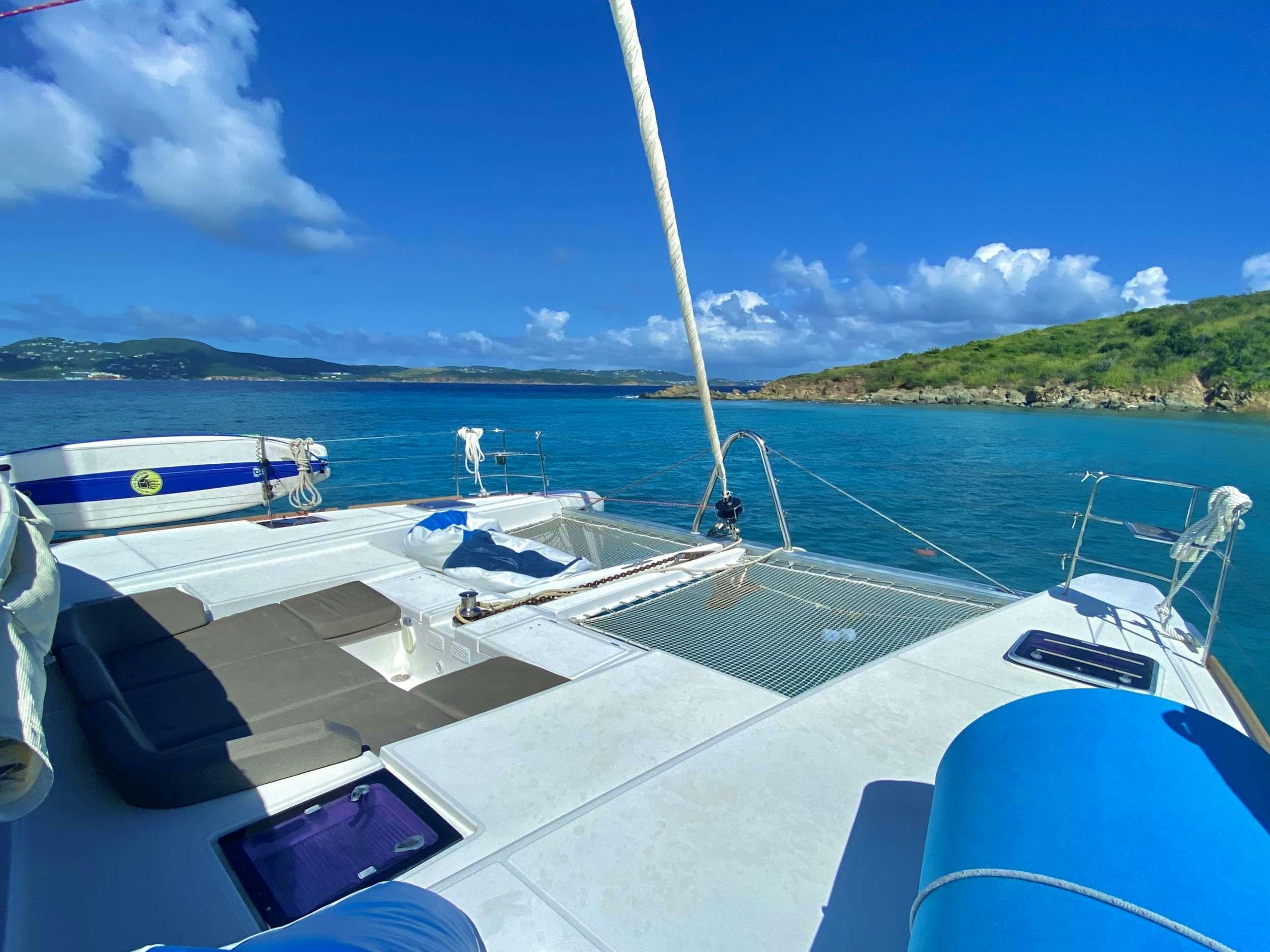 a boat on the water aboard RUMBA Yacht for Charter