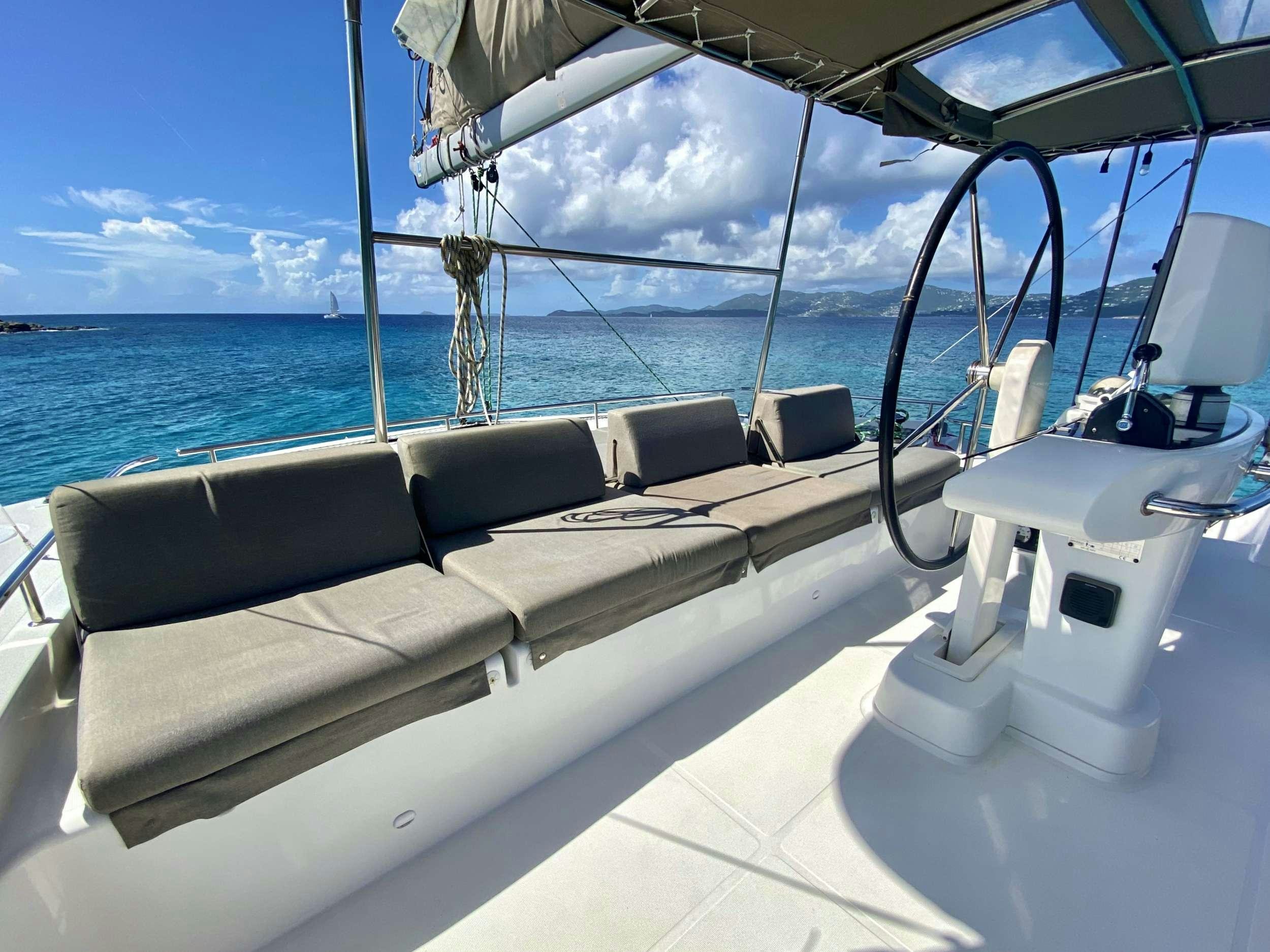 a boat on the water aboard RUMBA Yacht for Charter