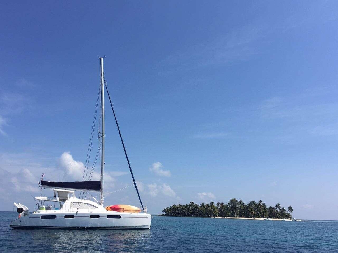 a sailboat on the water aboard LUNA SEA Yacht for Charter