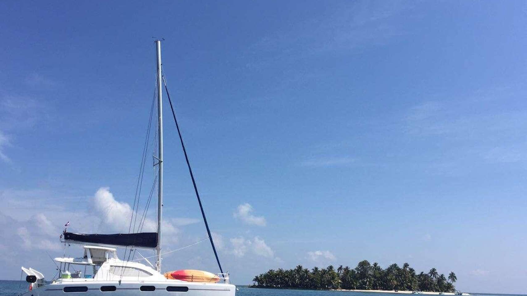 a sailboat on the water aboard LUNA SEA Yacht for Charter