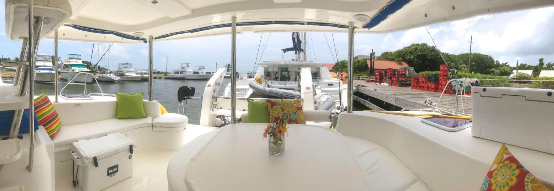 a boat on the water aboard LUNA SEA Yacht for Charter