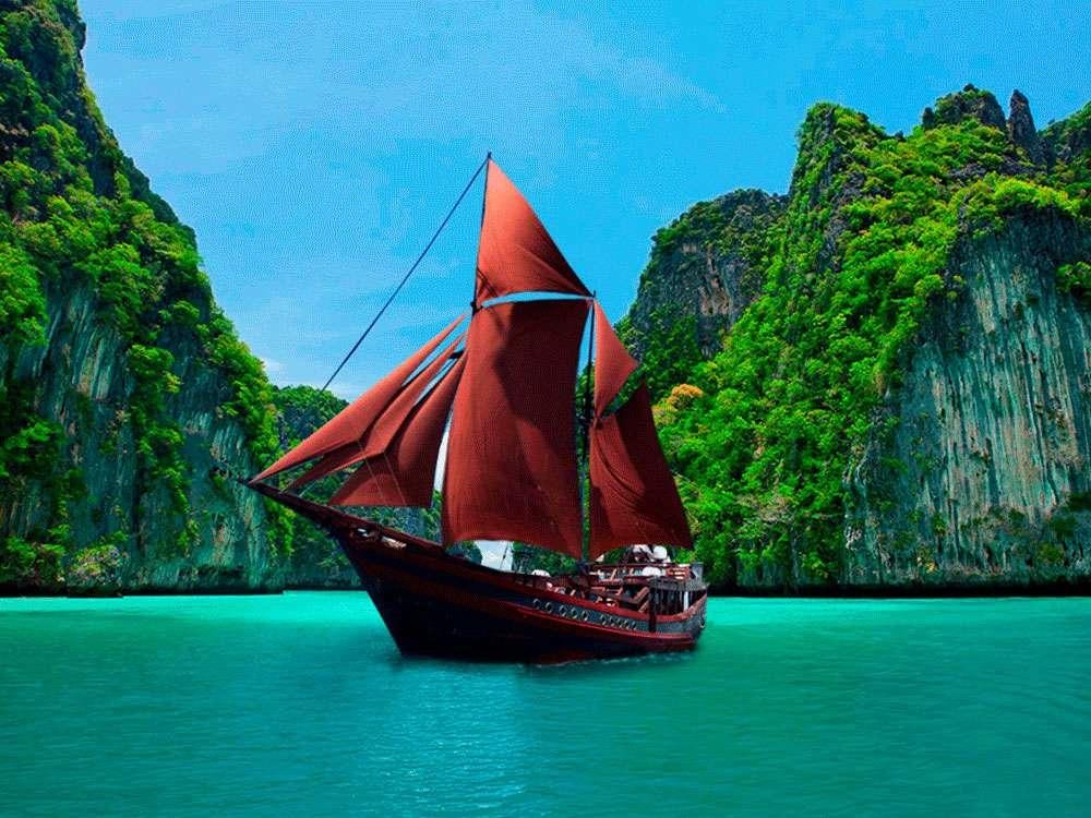 a boat on the water aboard MANTAMAE Yacht for Charter