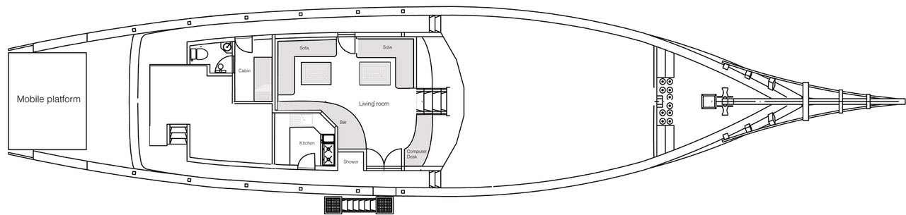 diagram, engineering drawing aboard MANTAMAE Yacht for Charter