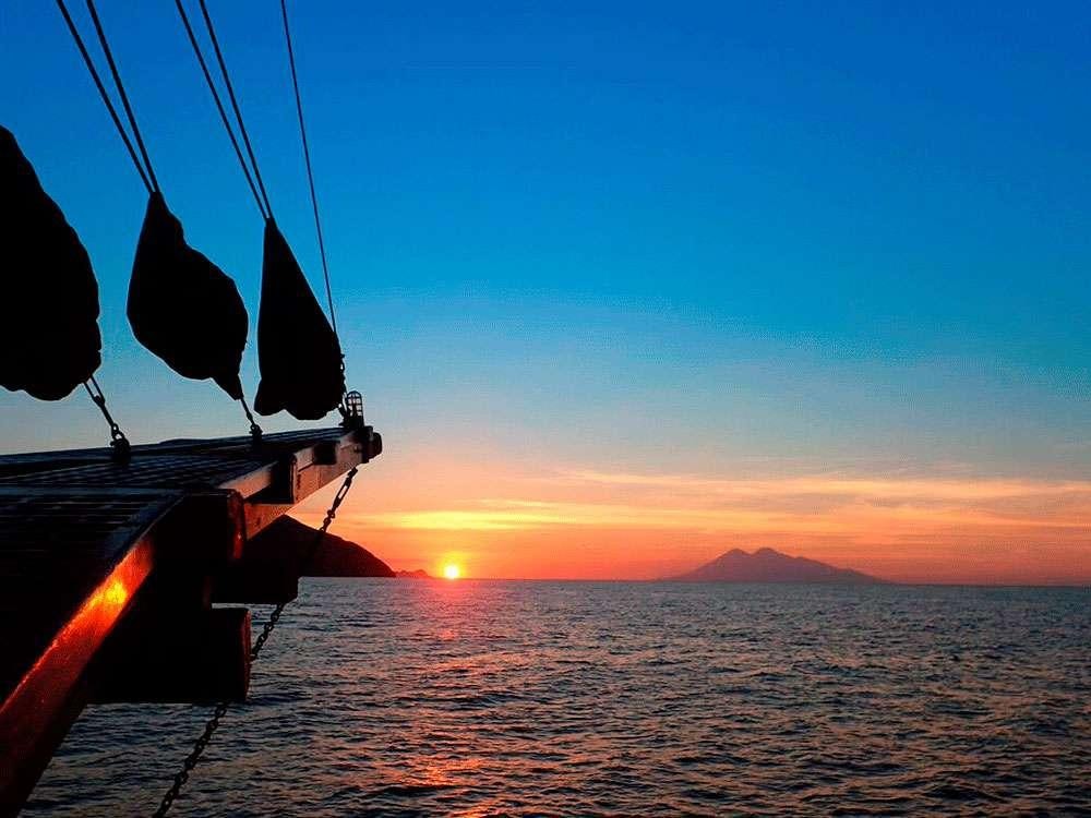 a boat on the water aboard MANTAMAE Yacht for Charter