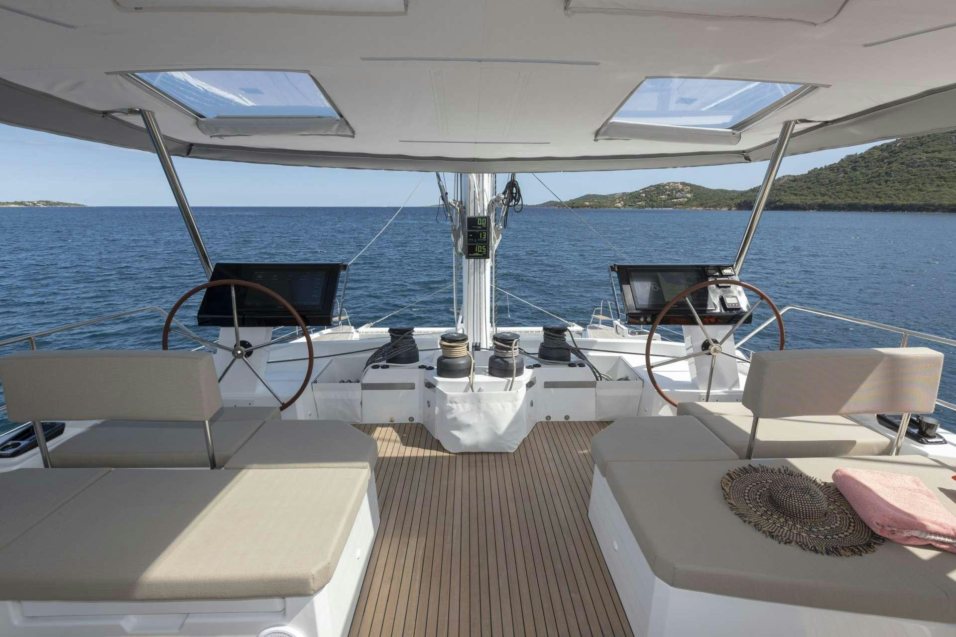 a boat on the water aboard AETHER Yacht for Charter