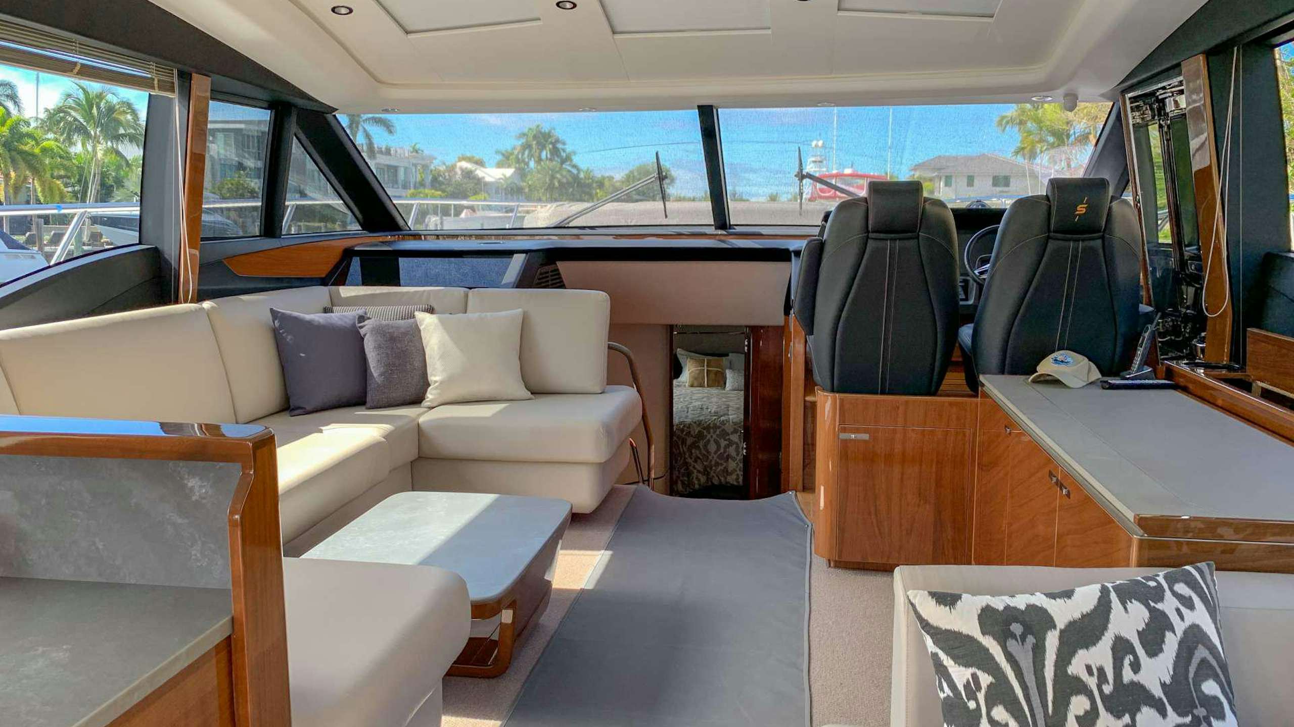inside of a bus aboard NEVER SAY NEVER AGAIN Yacht for Charter