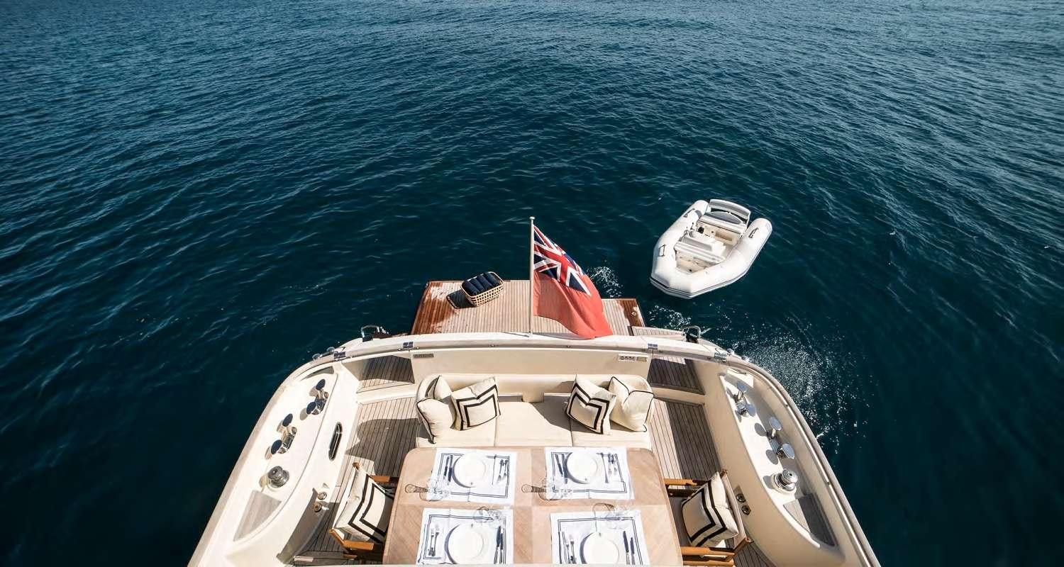 a boat on the water aboard LUMIERE Yacht for Charter