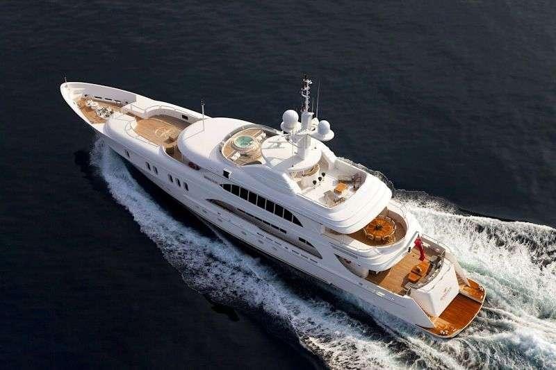 a space ship in the water aboard SENSATION Yacht for Charter