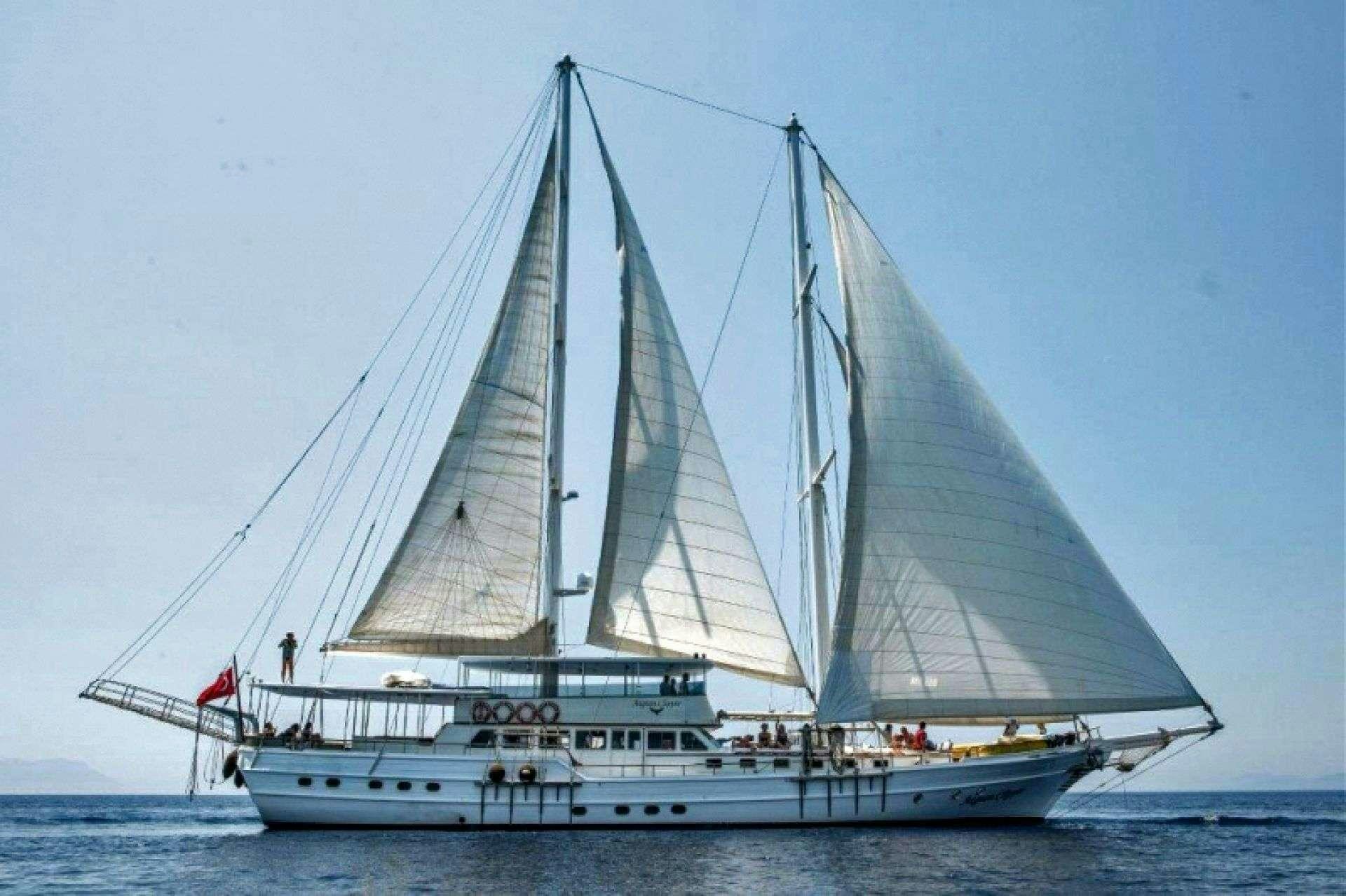 a sailboat on the water aboard AEGEAN CLIPPER Yacht for Charter