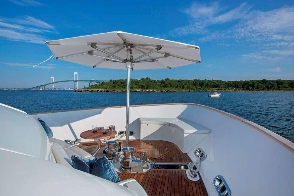 a boat on the water aboard SLAINTE III Yacht for Charter
