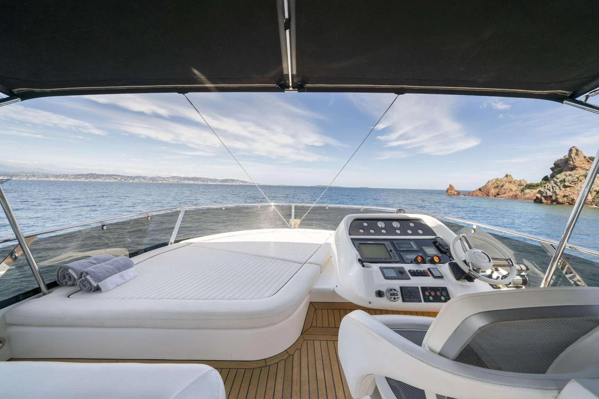 a boat on the water aboard LAZY P Yacht for Charter