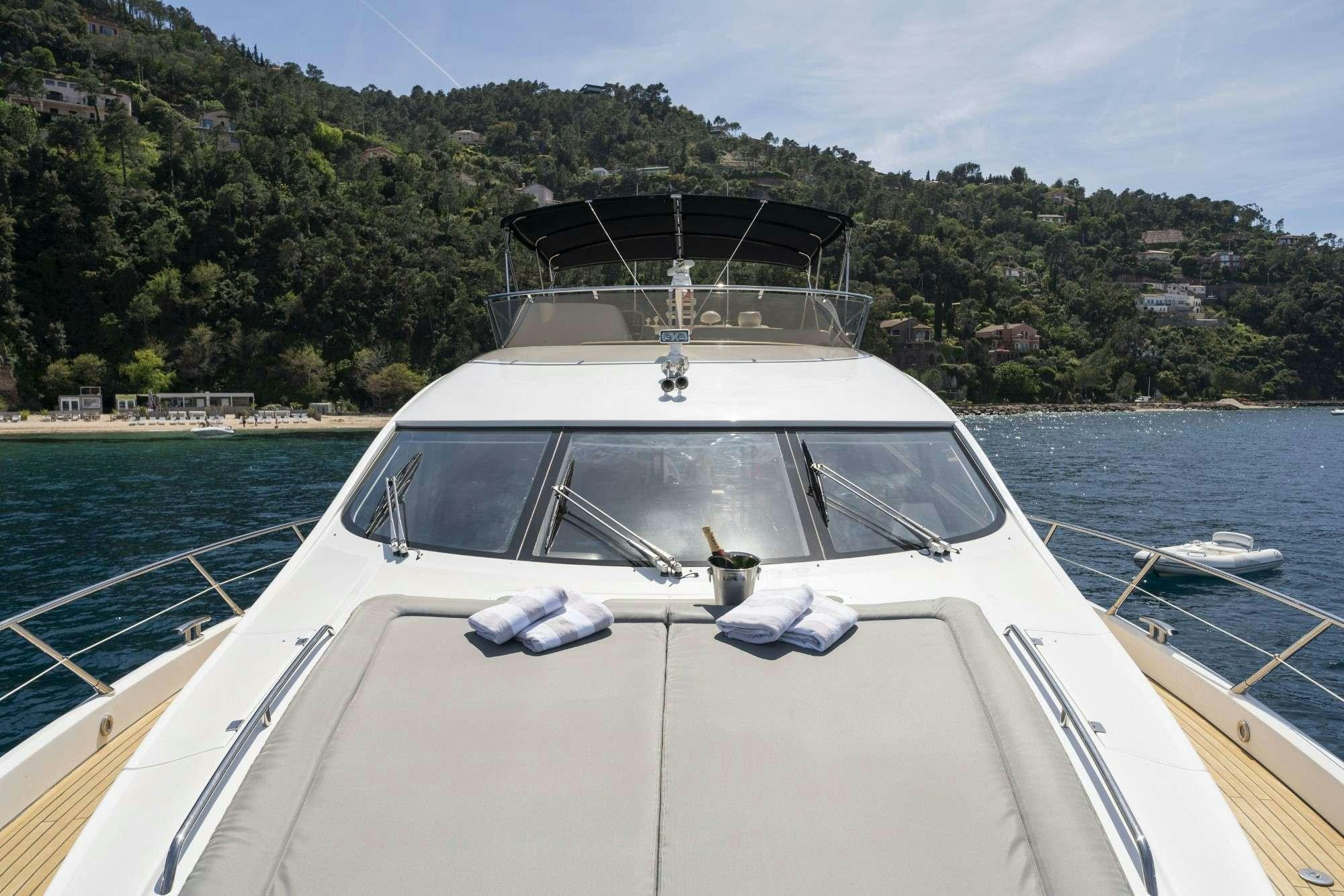a boat on the water aboard LAZY P Yacht for Charter