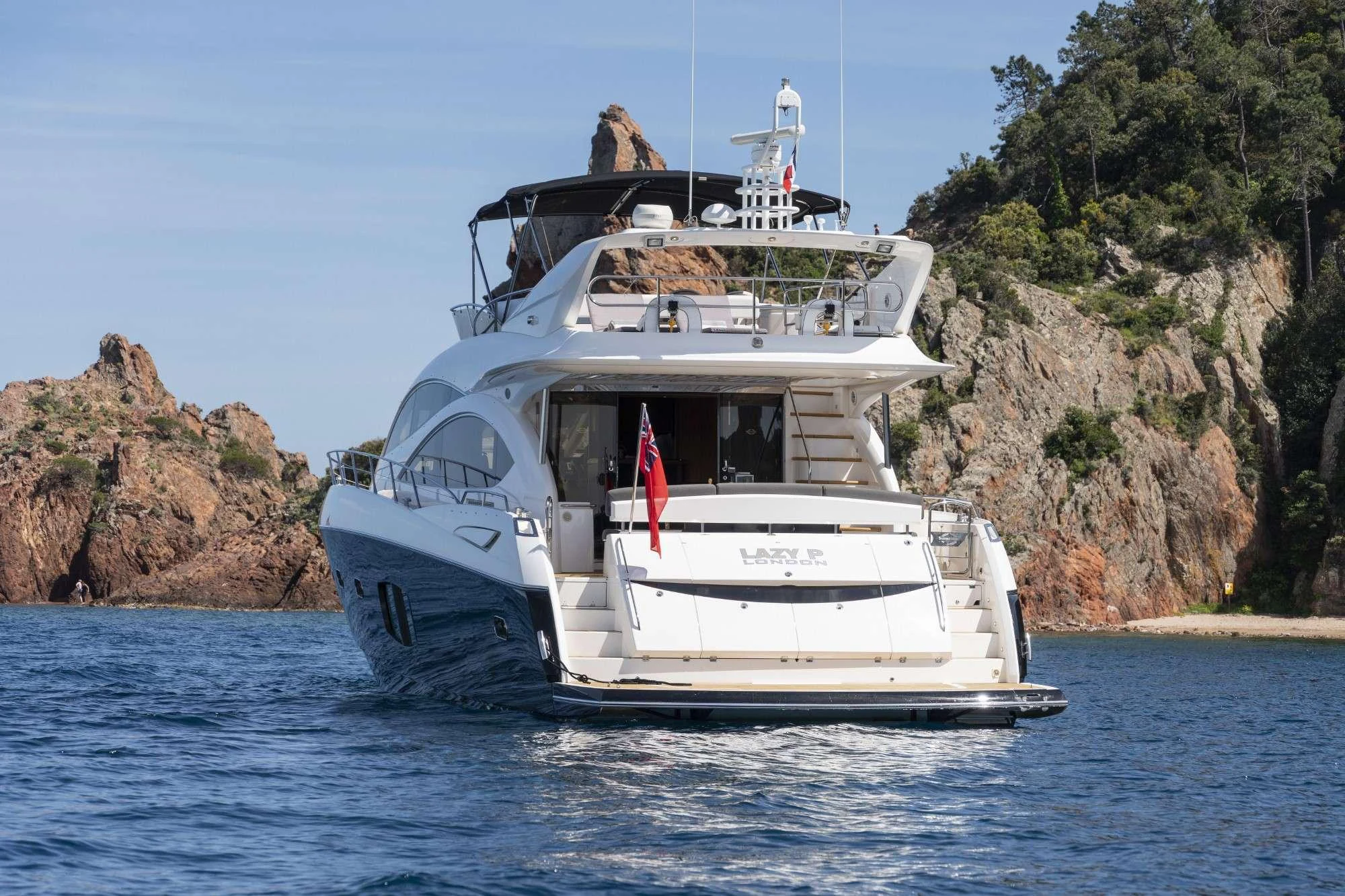 a boat on the water aboard LAZY P Yacht for Charter