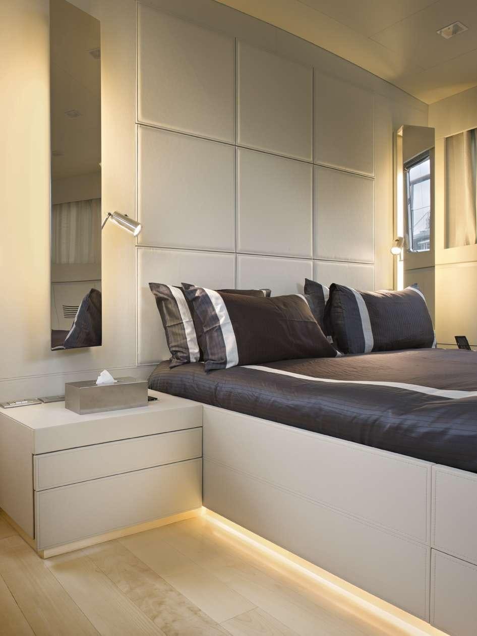 a couch in a room aboard TEMPEST WS Yacht for Charter