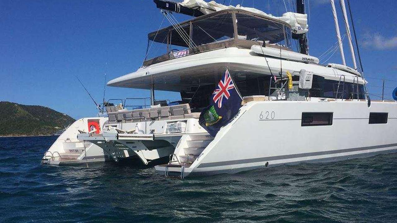a large white ship in the water aboard BAGHEERA L620 Yacht for Charter