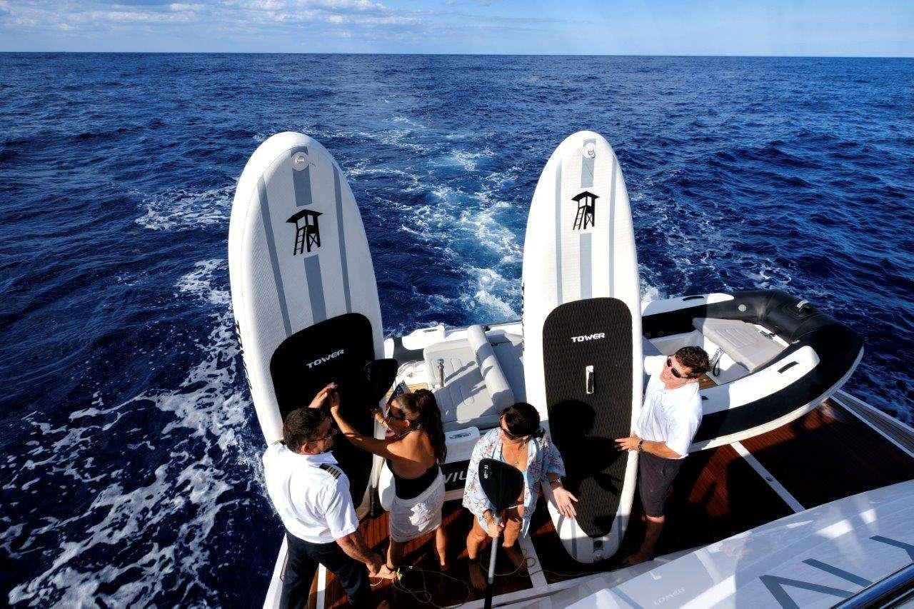 a group of people on a boat aboard GOLDEN OURS Yacht for Charter