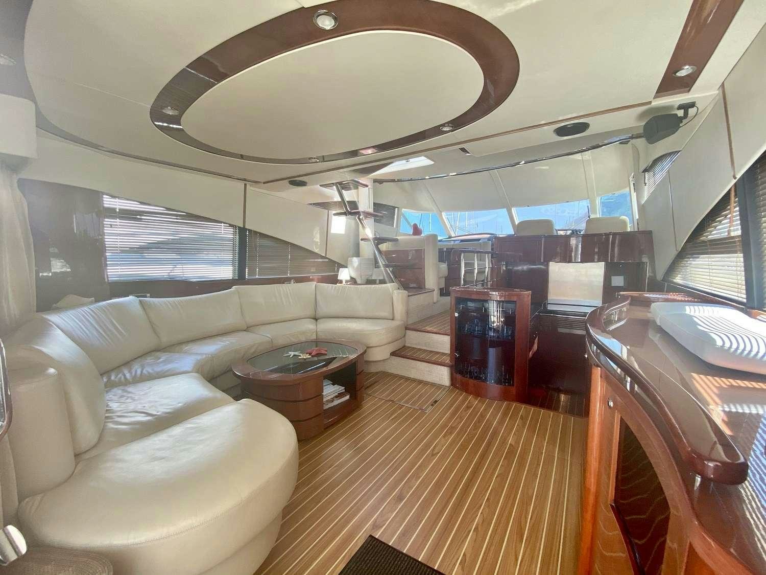 inside of a vehicle aboard VAGABUNDO Yacht for Charter