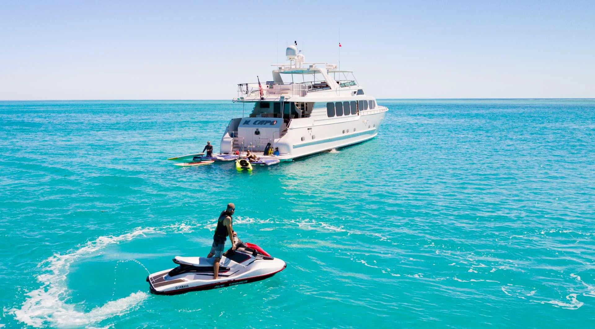 a boat and a boat in the water aboard IL CAPO Yacht for Charter