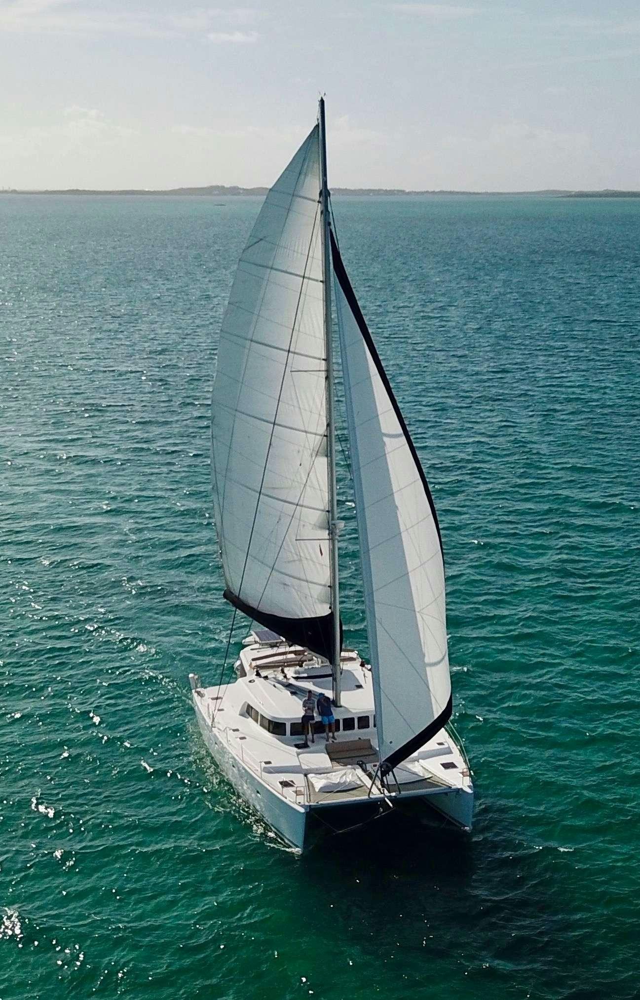 a sailboat on the water aboard CATATONIC 500 Yacht for Charter