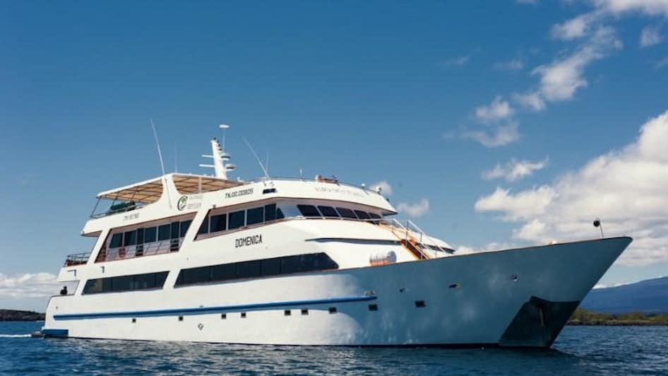 a white yacht in the water aboard GALAPAGOS SEA STAR JOURNEY Yacht for Charter