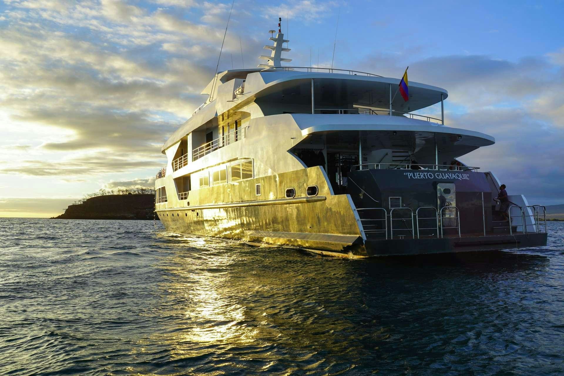 a boat on the water aboard INFINITY Yacht for Charter