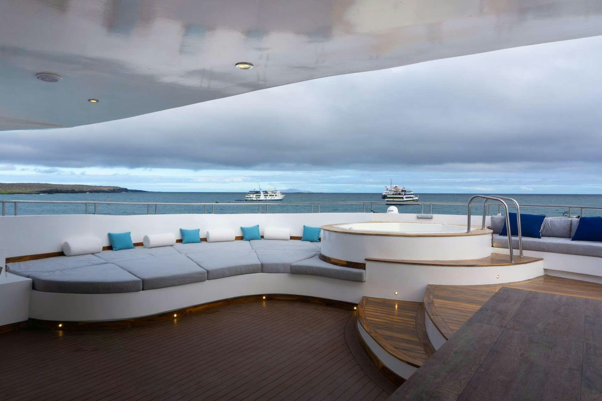 a boat on the water aboard INFINITY Yacht for Charter