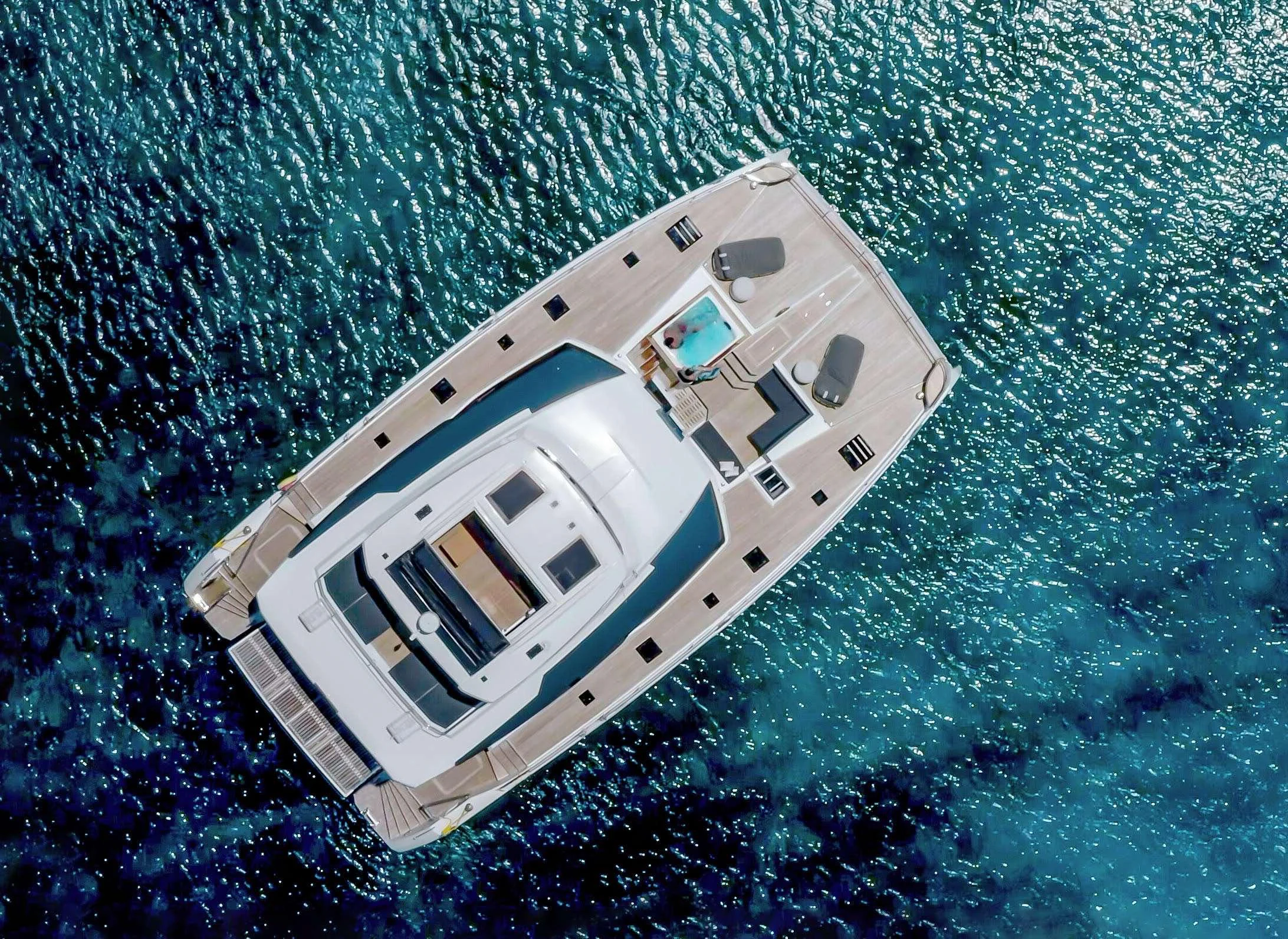a ship in the water aboard CHRISTAL MIO Yacht for Charter