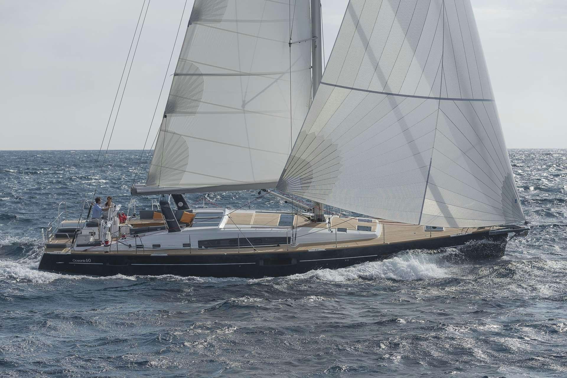 a boat sailing on the sea aboard OCEAN STAR Yacht for Charter