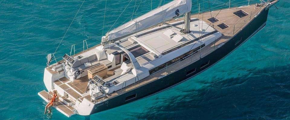 a high angle view of a ship aboard OCEAN STAR Yacht for Charter