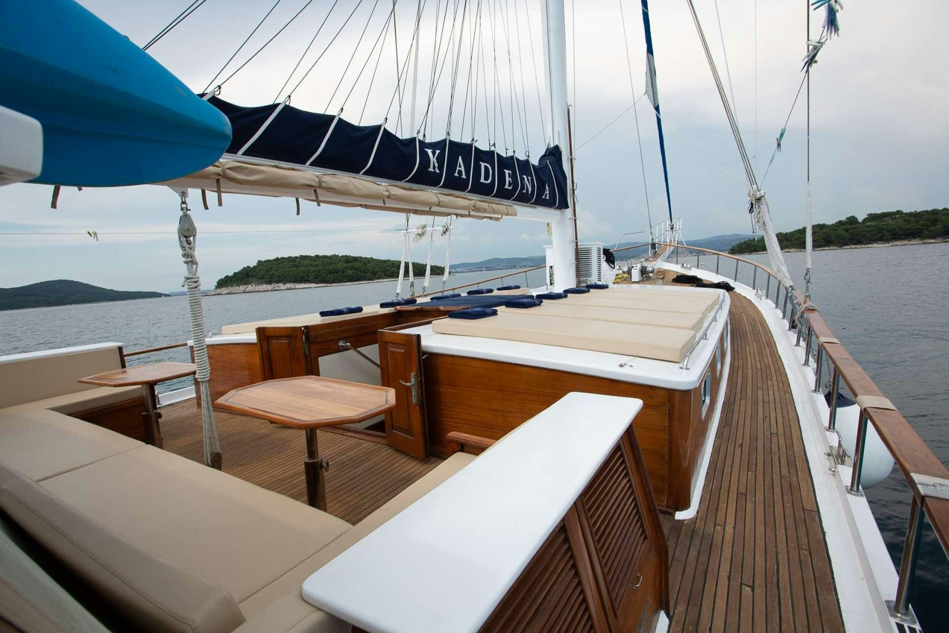 a boat on the water aboard KADENA Yacht for Charter