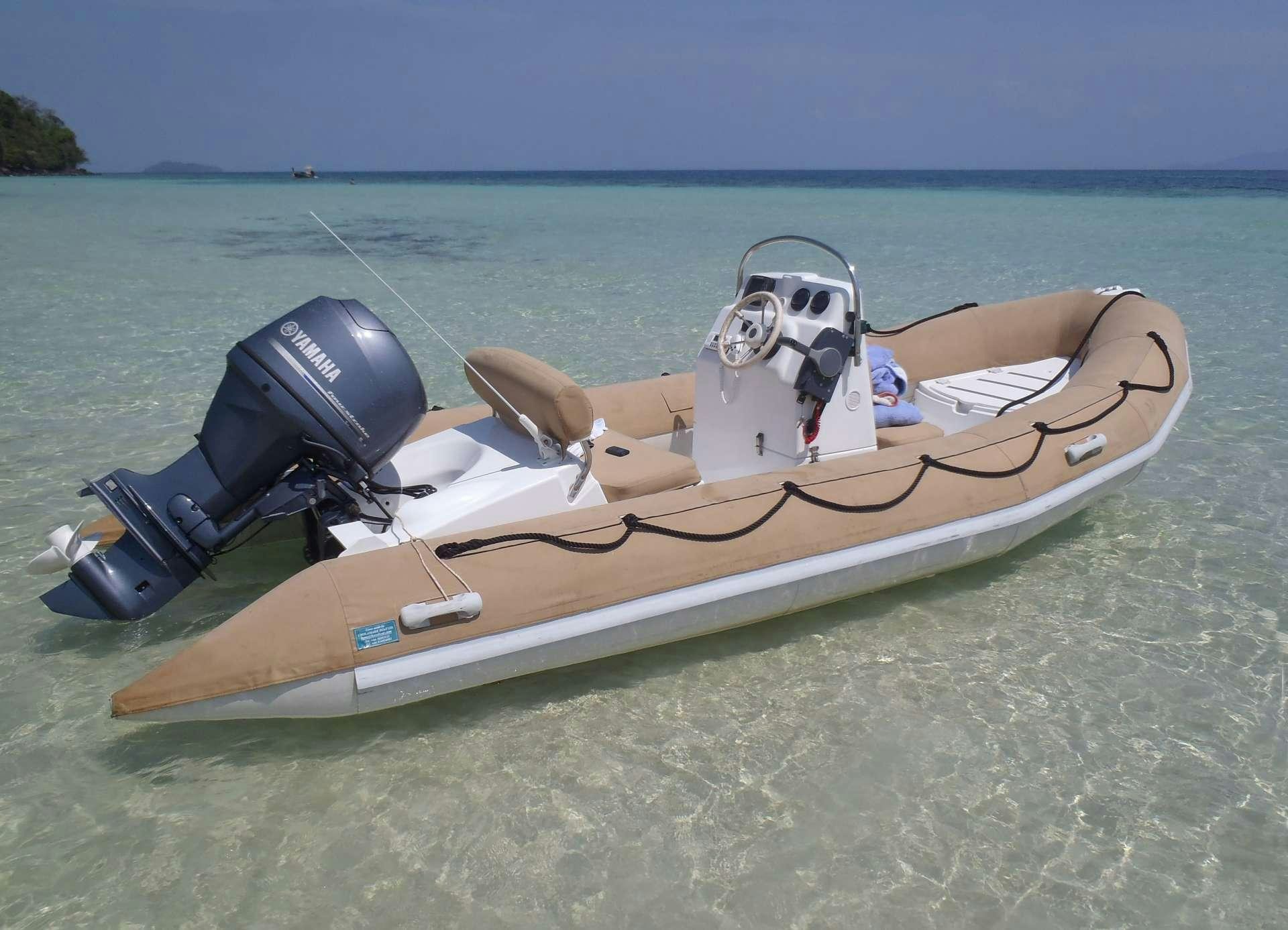 a jet ski on the water aboard ASPIRATION Yacht for Charter