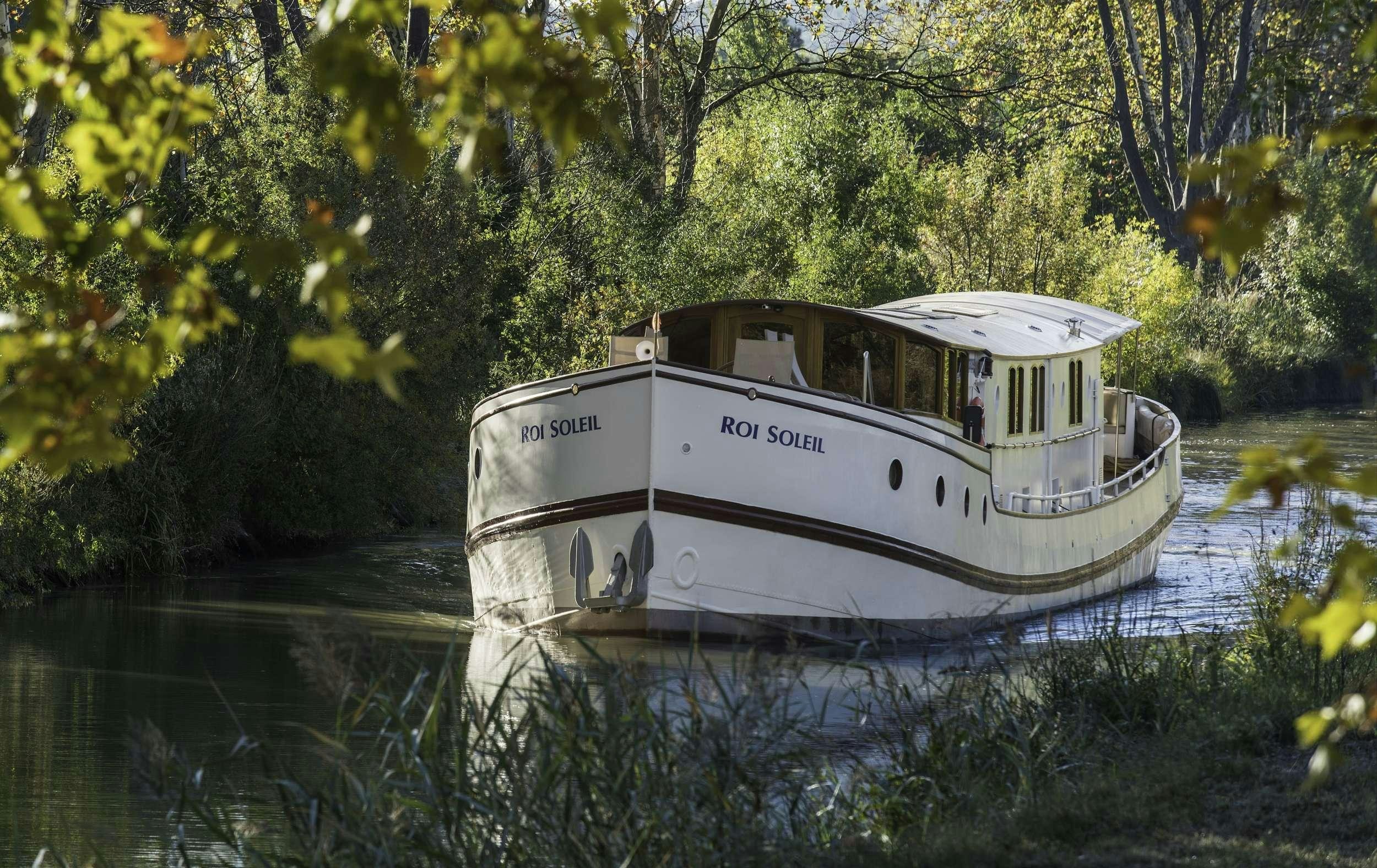 a boat on the water aboard ROI SOLEIL Yacht for Charter