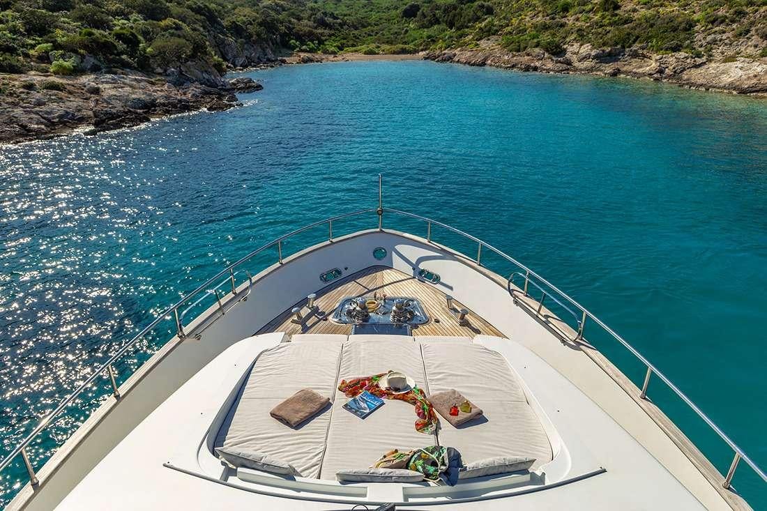 a boat on the water aboard THE BIRD Yacht for Charter