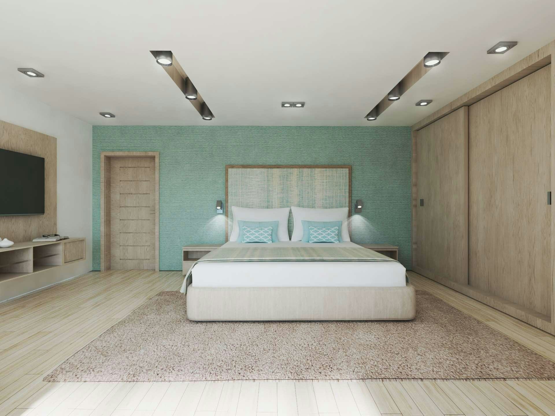 a bedroom with a bed aboard CORMORANT II Yacht for Charter