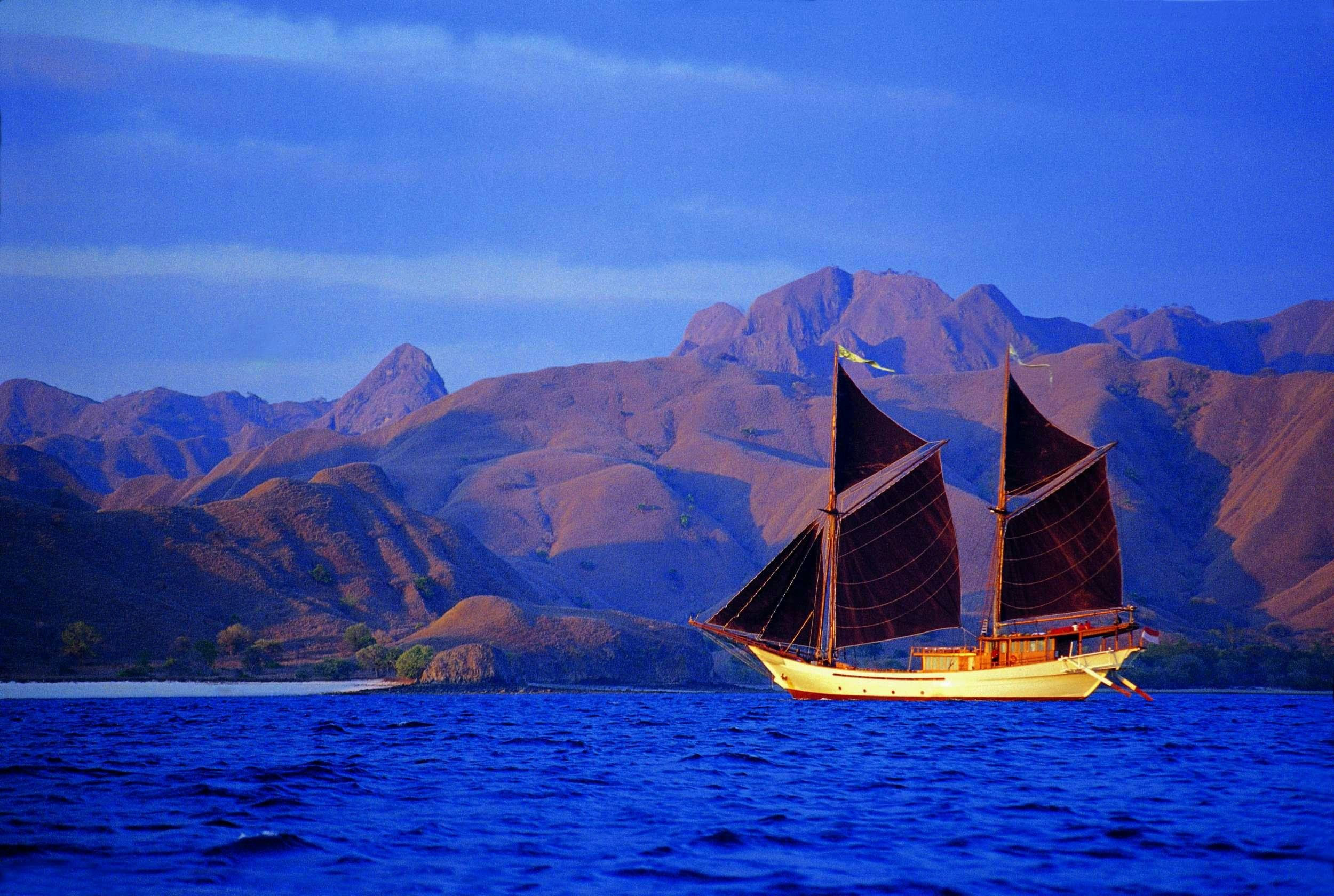 a sailboat on the water aboard SILOLONA Yacht for Charter