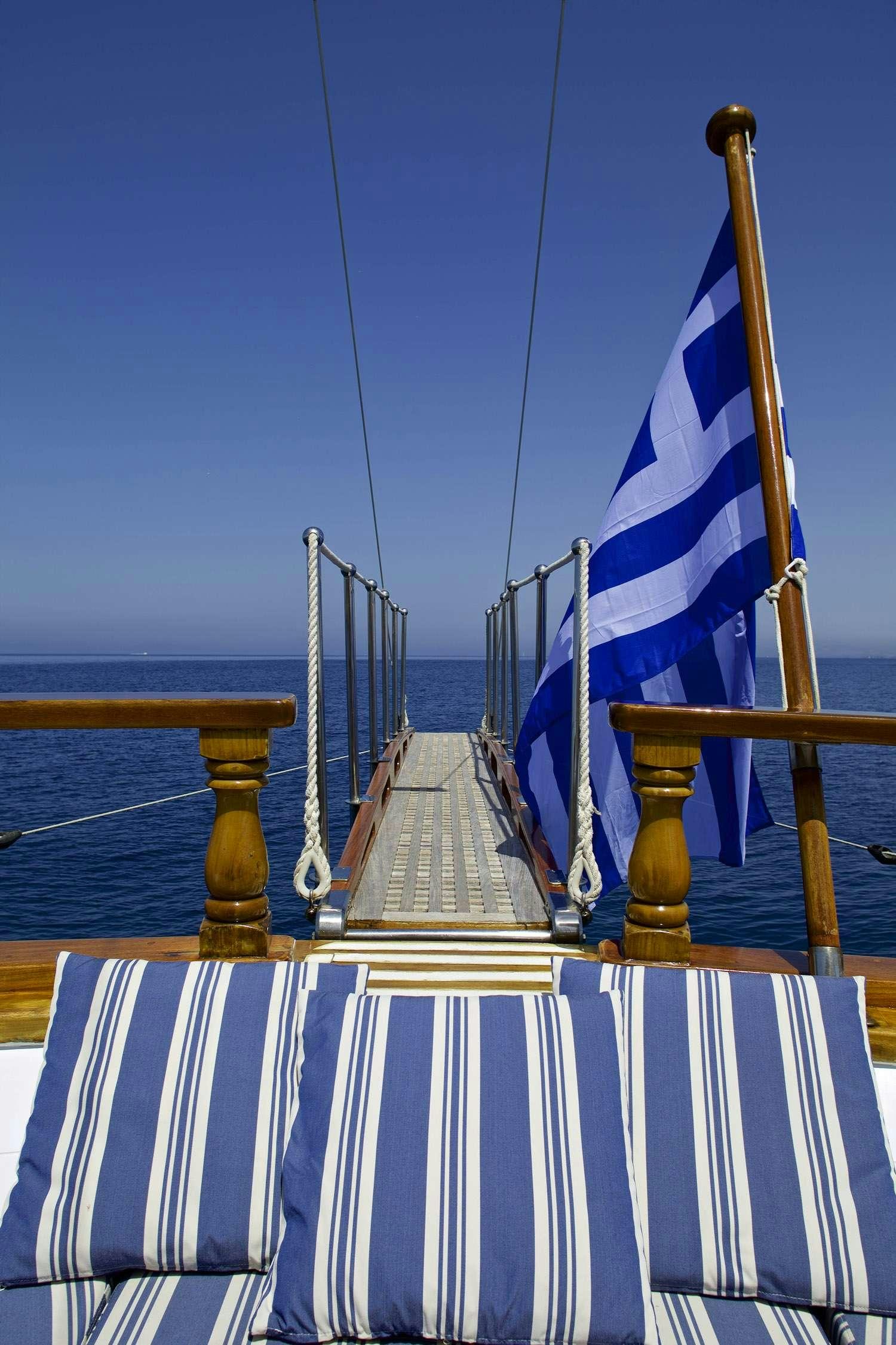 a boat on the water aboard HERMINA Yacht for Charter