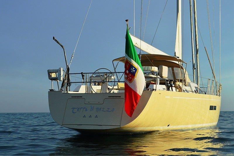 a boat on the water aboard TERRA DI MEZZO 3 Yacht for Charter