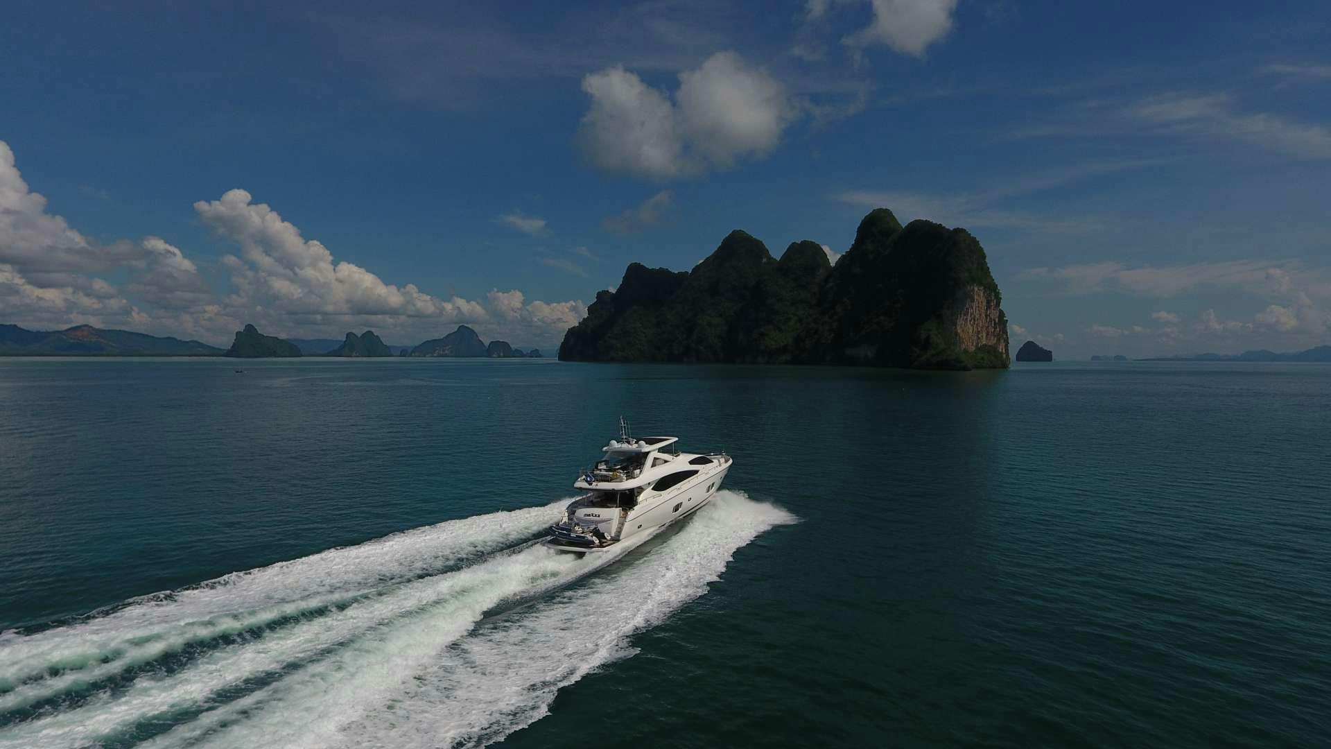 a boat on the water aboard SYDNEY Yacht for Charter