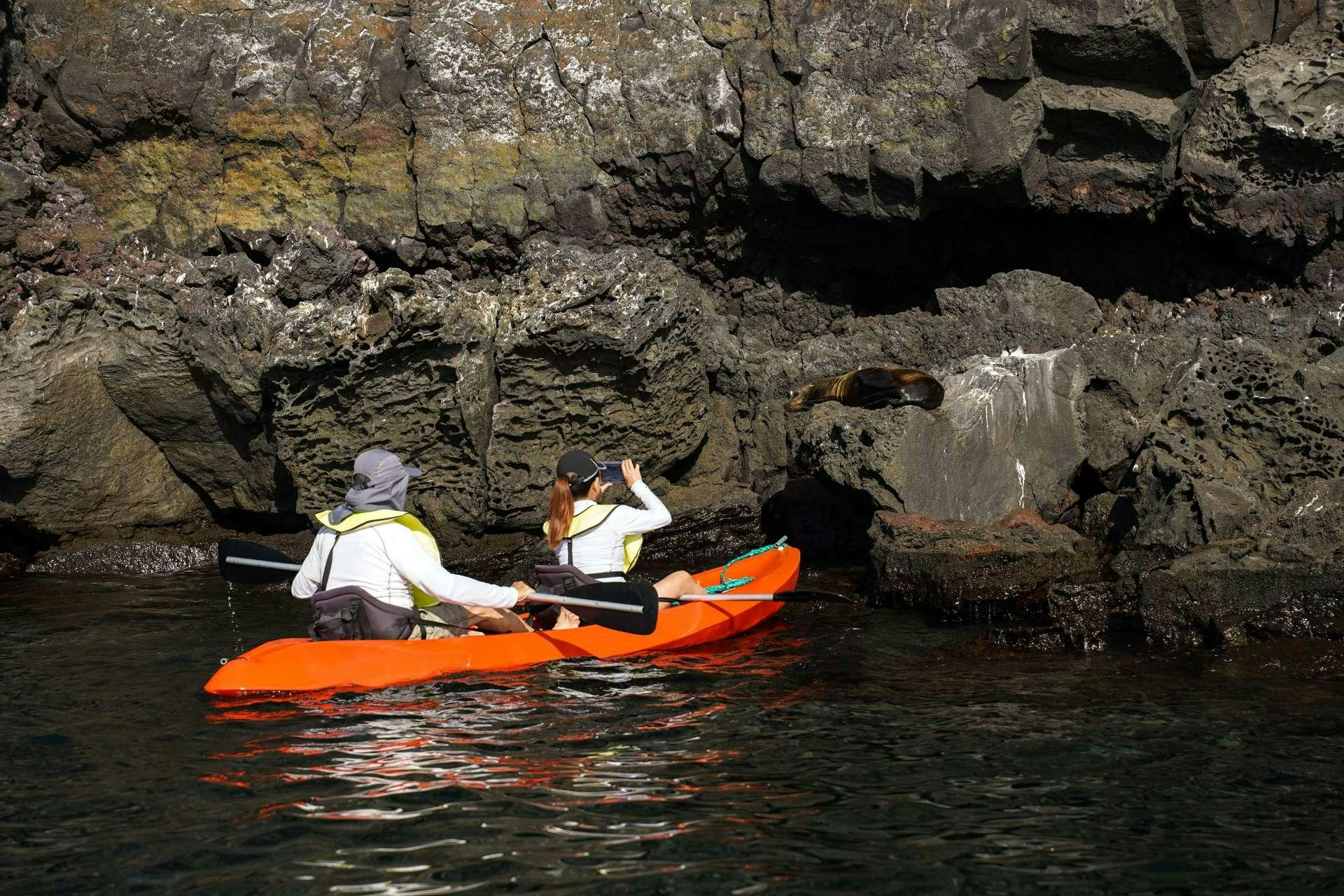 a group of people kayaking in a river aboard GRAND MAJESTIC Yacht for Charter