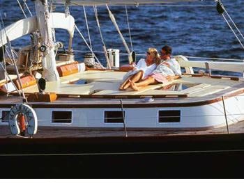 a group of people on a boat aboard MELINKA Yacht for Charter