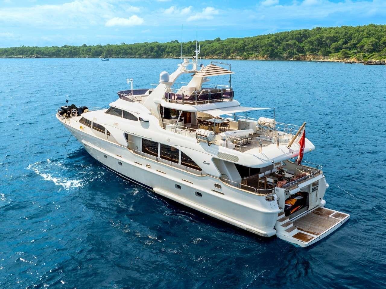 a boat on the water aboard NEW STAR Yacht for Charter
