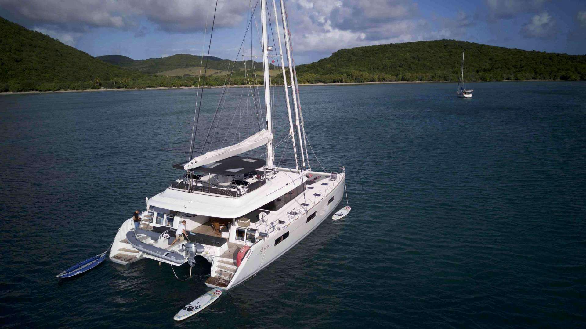 a boat on the water aboard MELARNIE Yacht for Charter