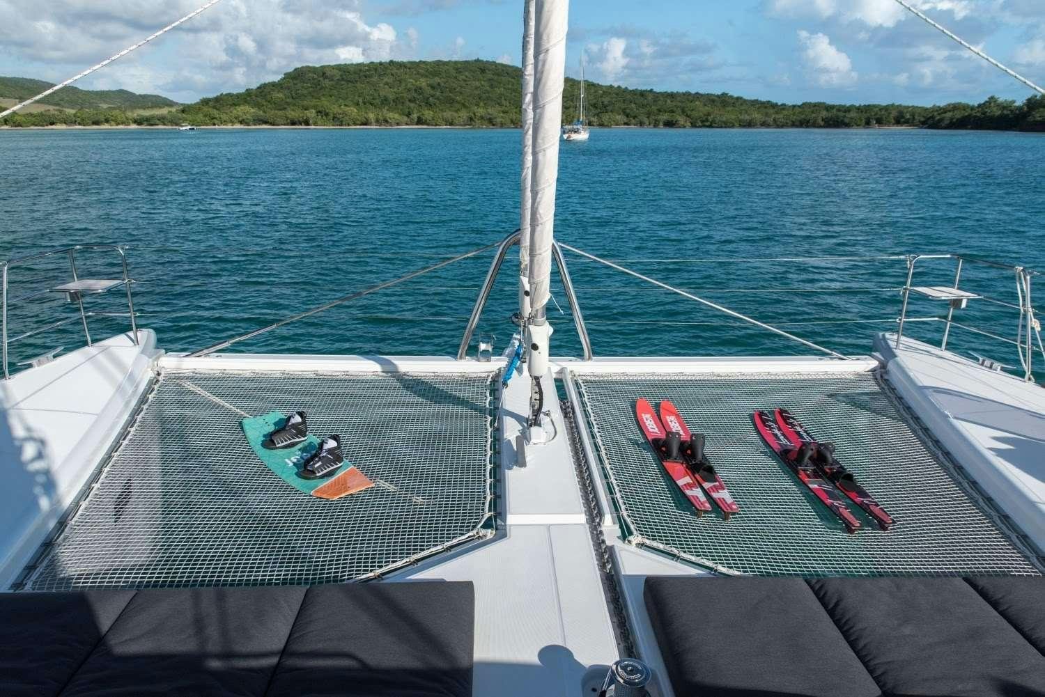 a boat on the water aboard MELARNIE Yacht for Charter
