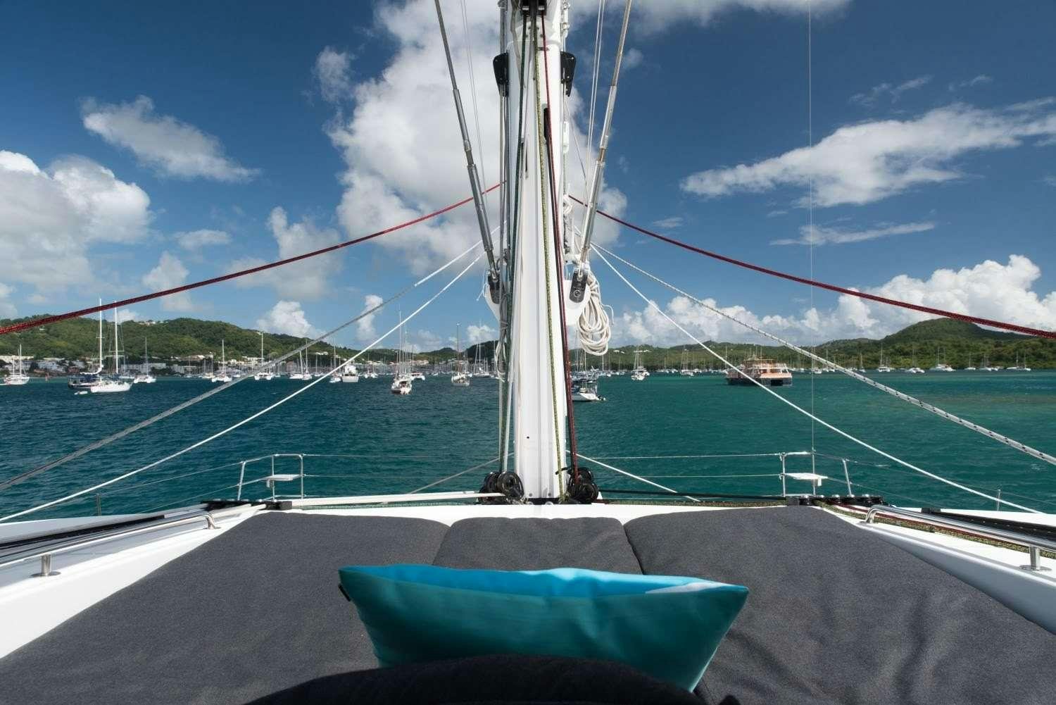 a large bridge over a body of water aboard MELARNIE Yacht for Charter