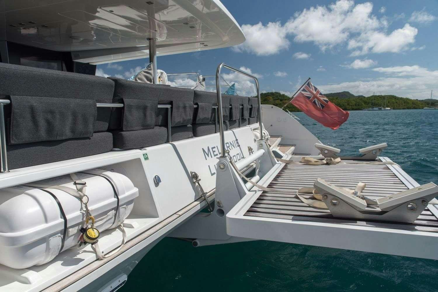 a boat on the water aboard MELARNIE Yacht for Charter
