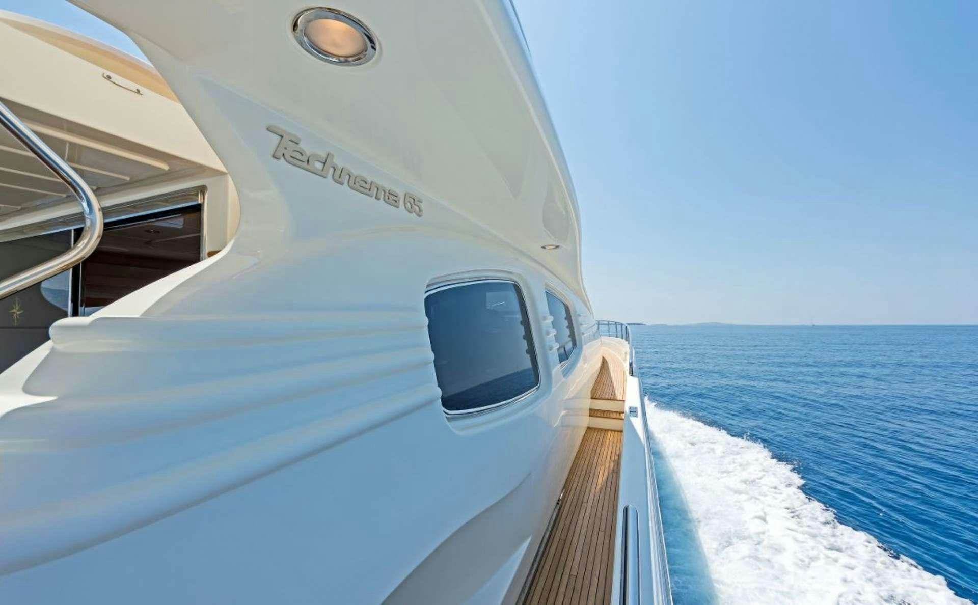 the front of a plane aboard LETTOULI III Yacht for Charter