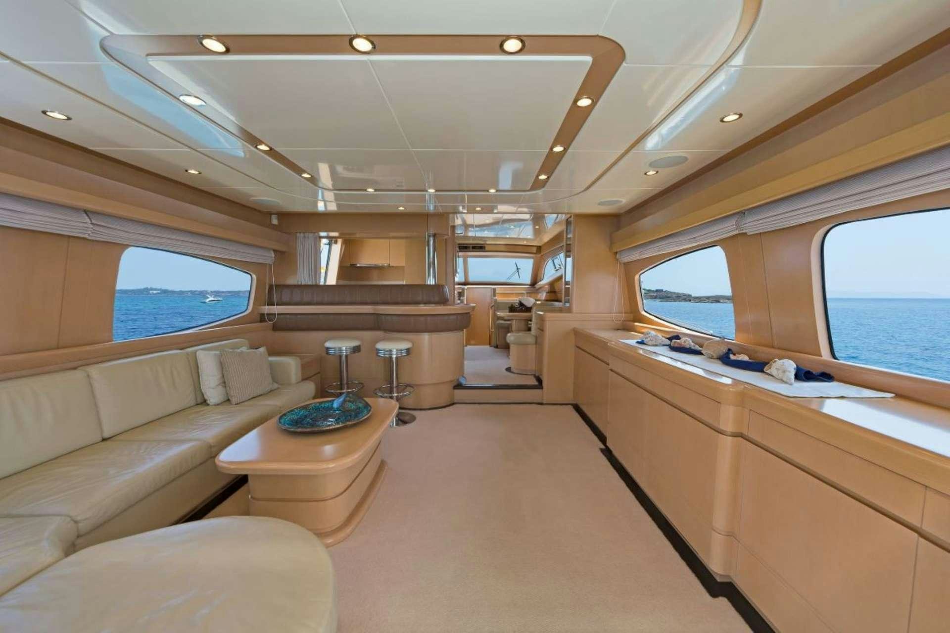 inside of a boat aboard LETTOULI III Yacht for Charter