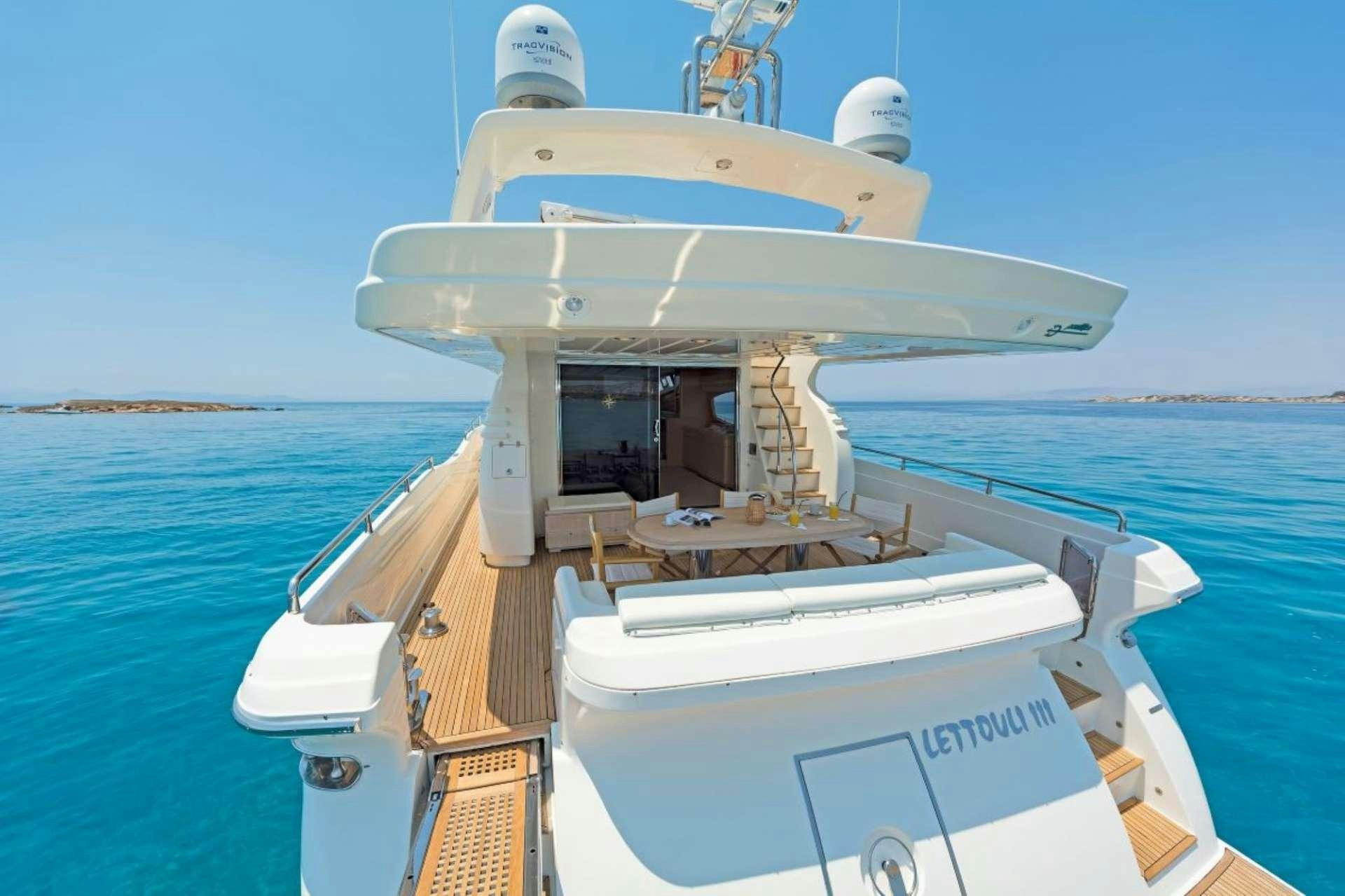 a boat on the water aboard LETTOULI III Yacht for Charter